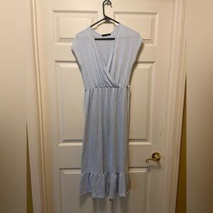 Caution To The Wind Light Blue Striped Dress